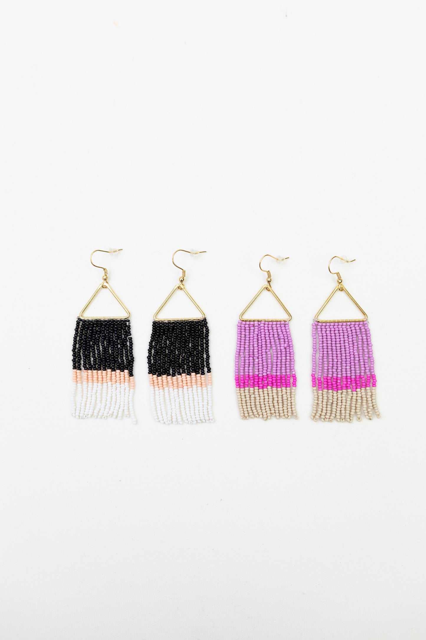 Beaded statement earrings