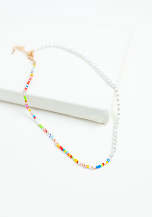 Half Bead/Pearl Necklace